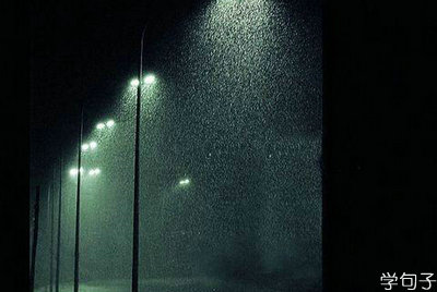 雨夜听雨唯美句子及图片